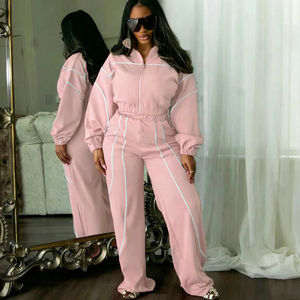 Conjunto de chándal de 2 piezas para mujer, chaqueta con cremallera y pantalones deportivos, conjunto informal para hacer deporte, ropa deportiva de manga larga, conjunto a juego - Product Image 6