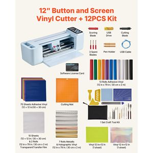 Macchina da taglio vinile con schermo da 12 pollici e controllo a pulsante, oltre 5000 disegni integrati e kit materiali - Product Image 2