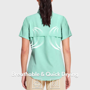 Fabricante de Ropa Transpirable, Camisetas de Pesca, Ropa Deportiva Moderna y a la Moda, Camisetas de Pesca de Color Sólido para Mujer - Product Image 2