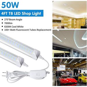 Lámpara LED Integrada en Forma de V de 4 Pies, 50W, 6500K, 7000LM, Luz Blanca Clara, 110V, para Talleres, Garajes y Estacionamientos - Product Image 4