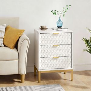 Modern <b>High</b> <b>Bedside</b> <b>Table</b> with Multiple Drawers for Storage Stylish Nightstand - Product Image 3