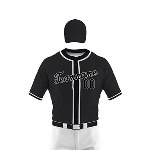 Uniforme de baseball personnalisé couleur unie pour femmes, maillot de softball, pantalon, veste, chapeau, offres pour hommes, chemise à boutons intégrale, uniforme d'équipe - Product Image 5