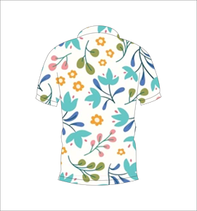 Polo Botánico Pastel Personalizado, Transpirable y Ligero, Ropa Deportiva para Golf, Manga Corta, Sublimación, Diseño Floral - Product Image 3