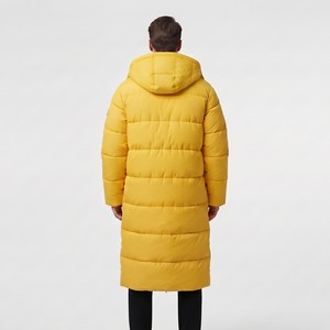Veste d'hiver longue matelassée pour homme, personnalisée, épaisse, à capuche, entièrement zippée, col montant, chaude, coupe-vent, pour l'extérieur et usage décontracté - Product Image 3