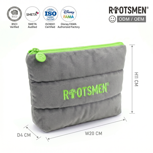Bolsa de Cosméticos Acolchada de Poliéster, Reversible, Lavable, con Cierre de Cremallera, Tipo Clutch, con Boca Plana, Personalizable en Logotipo y Color - Product Image 1