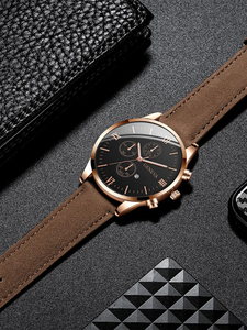 Reloj de cuarzo para hombre 192030 con triple esfera y fecha, y 3 pulseras. - Product Image 5