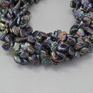 Cuentas de Perlas de Agua Dulce Naturales de 10 mm y 12 mm, Color Negro, Azul y Dorado, con Buen Brillo, Cuentas de Nácar para Hacer Joyas - Product Image 4