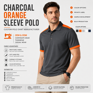 Polo multicolore multipanneaux très demandé pour hommes, vente en gros, séchage rapide, respirant, logo brodé, polos pour hommes - Product Image 5