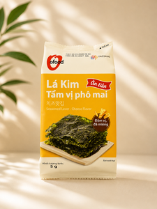 Wholesale O'Food Korean Cheese Roasted Seaweed 5g x 3 | Low-Sodium Seasoned Laver | Ready-to-Eat Crispy <b>Snack</b> - Product Image 5