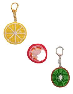 Beaded Circle Classic <b>Canvas</b> Coin Holder Keychain <b>Round</b> Shape Woven Craft Cute Design - Product Image 6