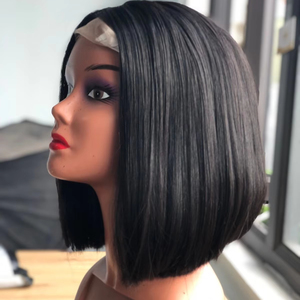Wholesale Natural Black Brazilian Remy Hair 6X6 Silky Straight for Lace Light Brown for Lace Closure <b>Bob</b> <b>Wig</b> Natural Hairline - Product Image 1