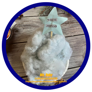 Fibres de polyester en brin court 20D SD blanches, solides, de qualité A, fibres recyclées GRS, 100 % polyester pour la fabrication de tapis et de coussins - Product Image 4