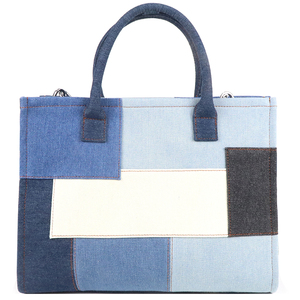 Designer Original Brand Women's Colorful Denim Tote <b>Bag</b>, Retro Fashion Detachable Shoulder Strap OEM Design <b>Bag</b> - Product Image 3