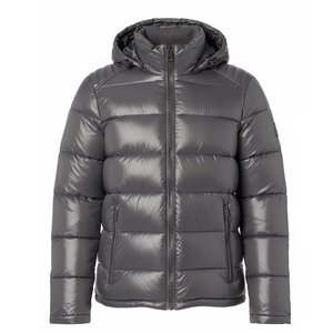 Nouvelle veste matelassée grise brillante pour homme, design personnalisé très demandé, de haute qualité, respirante, à capuche, tendance - Product Image 1