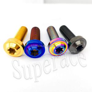 Vis UFO en titane GR5 à tête Torx large M6/M8/M10, finition or arc-en-ciel et noir, profil bas, pour <span class=keywords><strong>moto</strong></span> sportive, course et automobile - Product Image 5