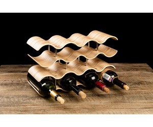 ชั้นวางไวน์โลหะทรงสี่เหลี่ยมคลาสสิก ดีไซน์รักษ์โลก พร้อมล้อเลื่อน ความจุ 3 ลิตร ดีไซน์หรูหราหลายชั้น - Product Image 2