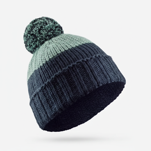 Bonnet d'hiver tricoté à pompons rayés et brodés, avec revers côtelé, en acrylique doux, unisexe, décontracté, pour activités de plein air, cyclisme, ski - Product Image 4