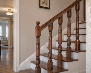 EFS Royal - Hermosos Pilares de Madera Maciza, Balaustres Tradicionales de Lujo para Escaleras, Columnas Decorativas Talladas, Postes Romanos Grandes Personalizados - Product Image 3