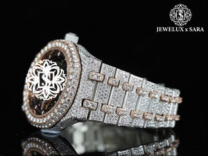 Montre de luxe pour homme sertie de diamants Moissanite, style Hip Hop, idéale pour un cadeau d'anniversaire, des festivals et les soirées - Product Image 1