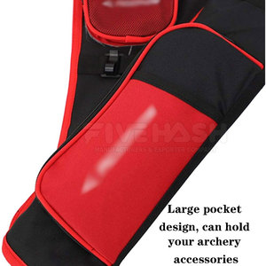 Sacoche à flèches professionnelle en cuir, support dorsal durable, construction robuste, sangle d'épaule réglable, équipement d'entraînement extérieur - Product Image 5