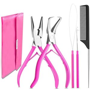 Kit de Herramientas Profesionales de Alta Calidad para Extensiones de Cabello al por Mayor: Alicates de Micro Anillos, Aguja de Gancho, Tijeras de Acero Inoxidable de Grado Quirúrgico - Product Image 1