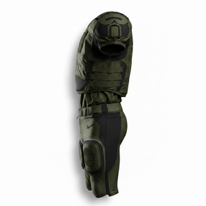 Uniforme de football américain personnalisé sublimé pour hommes et jeunes, taille ajustée, haute élasticité, compression, entraînement, tenue de match - Product Image 3