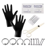 1 Kit de Piercing Corporel Jetable en Titane G23 pour le Nez – Bijoux Tendance pour Fêtes et Mariages – Vente en Gros