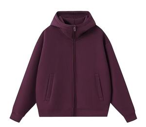 Sweat-shirt à capuche zippé pour homme, streetwear premium, fermeture éclair intégrale, tissu doux, coupe décontractée, style urbain, tendance, mode décontractée - Product Image 1