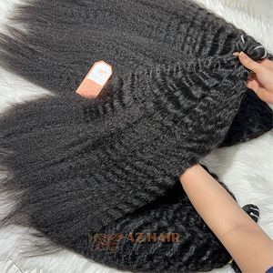 มัดผมมนุษย์แบบขดตรง100% ผมธรรมชาติแท้สีดำยาวมากหนาเต็มหนังกำพร้า - Product Image 3