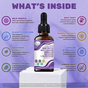 OEM/ODM ミルクシスル液滴 シリマリン配合 ミルクシスルサプリメント 肝臓サポート用 - シリバム・マリアナム種子エキス - Product Image 2