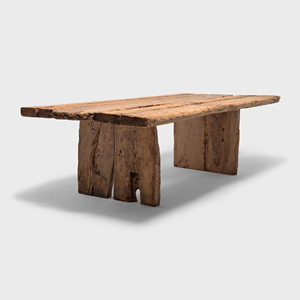 Mesa de Comedor Rústica de Madera de Olmo Reciclada, Muebles Hechos a Mano Estilo Granja, Mesa de Madera Natural Vintage, Decoración para Cocina de Casa de Campo - Product Image 3