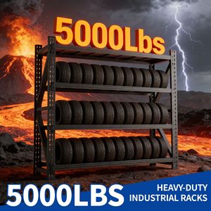 Heavy Duty Industrial Shelving Unit 5000LBS Capacity <b>Adjustable</b> Metal Garage <b>Shelves</b> 69"H X 71"W X 23.7"D - Product Image 4