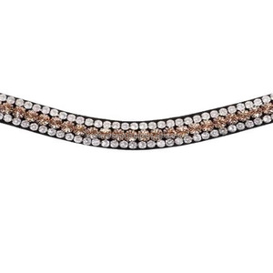 Banda para la frente de Carreras de Caballos ecuestres aceptada por OEM, cristales de cristal ostentosos de cinco filas, banda para la frente de cuero de caballo enjoyado Diamante - Product Image 2