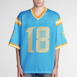 Vente en gros de vêtements en tricot personnalisés avec logo, pull en tricot à col en V, t-shirt à manches courtes en crochet, maillots de football et de basketball en tricot - Product Image 2