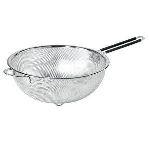 Durable Round Stainless Steel Fry Basket with Folding Handle for Home Kitchen and Restaurant Equipment - Product Image 1