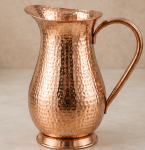 Carafe en cuivre avec poignée, design vintage, grande capacité, vaisselle pour la salle à manger, carafe isotherme de qualité supérieure à grande capacité - Product Image 3