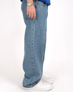 Pantalones Vaqueros Personalizados para Hombre, de Algodón Lavado de Alta Calidad, Corte Holgado, Estilo Cargo, Pierna Ancha - Product Image 5