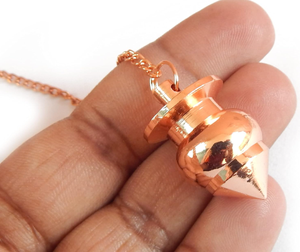 Pendule en cuivre à pointe ronde, pour la radiesthésie, le Reiki, la divination des chakras, la méditation, Pendule Cronus - Product Image 4