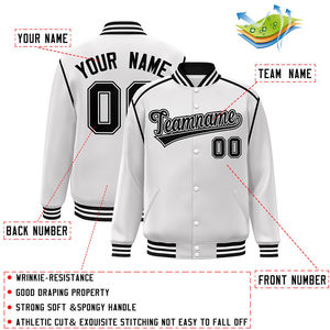 Chaqueta Varsity de Lona Estilo Urbano para Invierno, con Logotipo de Club Deportivo, Letras de Béisbol, Cuello Alto, Transpirable - Product Image 2