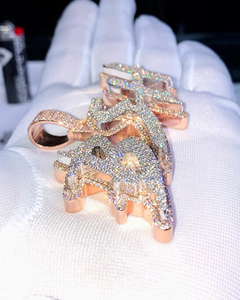 Customizable 925 Silver Moissanite Hip Hop <b>Rings</b> <b>Iced</b> Out Diamond Pendants & Charms GIA Certified Unisex - Product Image 1