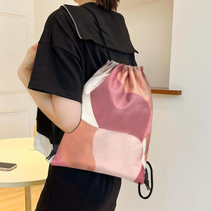 Outdoor <b>Backpack</b> Waterproof Drawstring Bag Solid Color Casual Camping Lightweight Drawstring Bags - Product Image 6