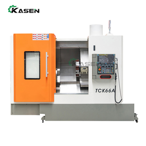 Máquina de torno <span class=keywords><strong>CNC</strong></span> TCK66A de alta precisión 220V Sistema de control GSK de husillo único de cama inclinada horizontal automática - Product Image 1