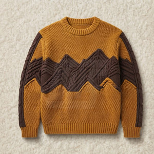 Modern Men <b>Jumper</b> <b>Warm</b> Knit Pullover Sweater Casual Winter Clothing Soft Fabric Ribbed Cuffs Hem And Comfortable Everyday Fit - Product Image 3