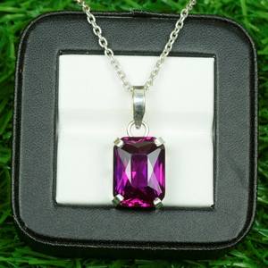 Collar de Plata de Ley 925 con Colgante de Alejandrita, Joyería con Piedra de Nacimiento de Diciembre, Gema Natural, Regalo para Mujer, Venta al por Mayor - Product Image 1