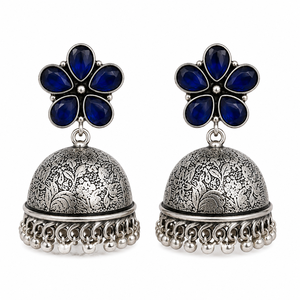 Latest Design Vintage <b>Rose</b> Gold Plated Monalisa Flower Design Wedding Bezel Setting Bollywood Jhumka Bulk Earring Gift for Women - Product Image 5