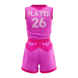 Conjunto de Camiseta y Pantalones Cortos de Baloncesto para Niñas con Cuello en V, Sublimación con Logotipo y Nombre de Equipo Personalizados, Transpirable, de Secado Rápido, con Cierre de Cordón - Product Image 6