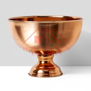 New Design Antique Copper Pedestal Bowl/Wholesale Prices Metal Compote Flower Bowl <b>Vases</b> for Home Decor Pedestal Fruits Bowl - Product Image 5