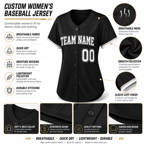 Custom Women’s Baseball Jersey Button <b>Down</b> Team Uniform OEM Personalized Name Number Breathable Polyester Shirt - Product Image 5
