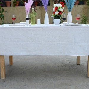 Wholesale Plain Dyed Cotton <b>Rectangle</b> <b>Tablecloth</b> Washable Solid Color Minimalist Outdoor Party Hotel Use - Product Image 4