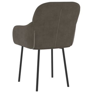 Dark Gray <b>Velvet</b> <b>Dining</b> <b>Chairs</b> 2-Piece Set - Product Image 6